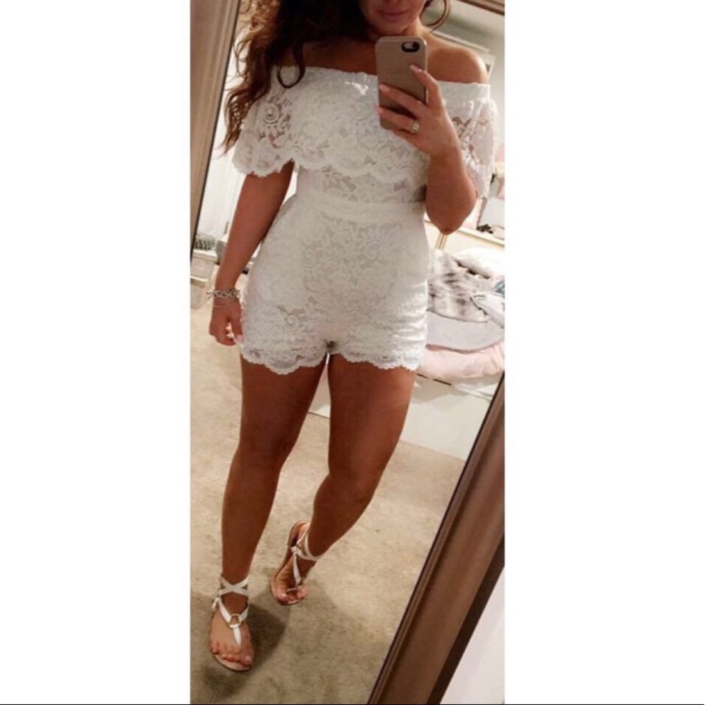 White Bebe Romper